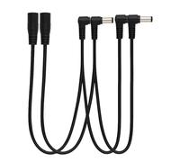 Cavo di alimentazione per pedale chitarra Daisy Chain - Confezione da 2 splitter di alimentazione 9V DC per pedali effetti - Cavo di distribuzione dell'alimentazione da 1 a 2 vie con connettori 5,5 x