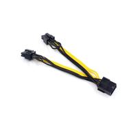 Cavo di alimentazione per scheda grafica EPS CPU 8 pin a 2 porte PCIe Dual PCI-E 6+2 pin Y Splitter Miner GPU Cavo 18 AWG 20 cm