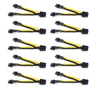 Cavo di alimentazione per scheda grafica GPU Miner, 10X EPS CPU 8 pin a 2 porte PCIe 8 pin doppio PCI-E 6+2 pin Y Splitter 18 AWG 20 cm