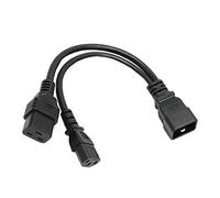 Cavo di alimentazione splitter IEC320 C19 e C13 a IEC320 C20 Y, cavo di prolunga 1 in 2 per computer, monitor HDTV, stampante, in PVC ritardante di fiamma con stampaggio rinforzato