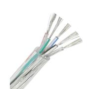 Cavo di alimentazione trasparente 1 2 5m 26 26 24 22 20 18 16AWG Isolamento in PVC in stagno 2 3 4 5 Filo elettrico centrale Compatibile con luce LED e dispositivi di base(5 Cores)