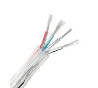 Cavo di alimentazione trasparente 1 2 5m 26 26 24 22 20 18 16AWG Isolamento in PVC in stagno 2 3 4 5 Filo elettrico centrale Compatibile con luce LED e dispositivi di base(4 Cores)