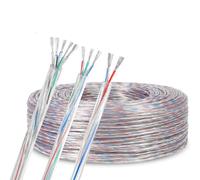 Cavo Di Alimentazione Trasparente A 4 Conduttori, Filo Di Rame Stagnato Certificato UL, 15 M - Flessibile For Uso Domestico E Fai Da Te(100ft,22AWG-4c)