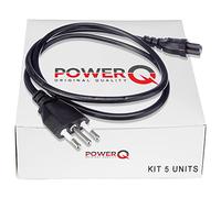 Cavo di Alimentazione Tripolare con 25 Anni di Garanzia per PC Notebook Computer Portatili Spina Italiana 10A Presa Trifoglio C5 1,80 Metri (NEW ECO PACKAGING) kit 5 unità