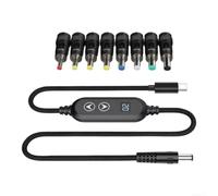 Cavo di alimentazione universale 5-20 V per vari dispositivi | 8 adattatori di ricambio, uscita da 5 V a 20 V, ideale per router, stabile, ricarica rapida