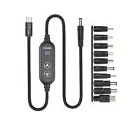 Cavo di Alimentazione USB C Alimentatore Variabile Ad Altissima Efficienza da 100 W Cavo di Tipo C e DC5.5 Cavo di Ricarica Diretto da 120 cm