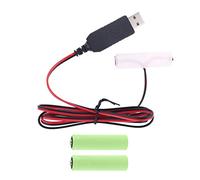Cavo di alimentazione USB LR6 AA Eliminator per sostituire 1-4 batterie AA da 1,5 V, 100 cm