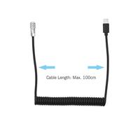 Cavo di alimentazione USB Type-C PD Trigger per BMPCC4K6K, design del cavo a spirale con connettore femmina Weipu2Pin originale, portata flessibile e