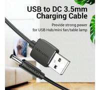 Cavo di alimentazione VENTION da USB a corrente continua 3,5 mm, connettore USB tipo A, compatibile con lampade da tavolo, hub USB, spazzolini elettrici, TV box, mini altoparlanti, strumenti di pulizi