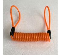 Cavo di blocco flessibile a molla per casco da bici e moto, con blocco del freno a disco, per prevenire i furti, filo di acciaio rivestito in PVC per una maggiore sicurezza (arancione)