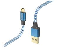 Cavo di carica/dati riflettente, micro-USB, 1,5 m, blu - Nouvo