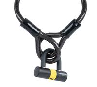 CAVO DI CHIUSURA AD ANELLO IN ACCIAIO RINFORZATO CON LUCCHETTO LUNGHEZZA. 2M X 1