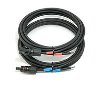 Cavo di collegamento 4 mm² cavo solare nero con spina su un lato per pannello solare per regolatore di carica, distributore GAK PV made in Germany (3 metri)