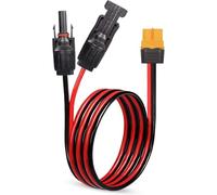 Cavo di collegamento del pannello solare da 12 AWG per Xt60 Connettore femmina a maschio, conduttore in rame stagnato 0,6 m per generatore solare batteria del veicolo isolato in PVC bassa resistenza