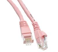 Cavo di collegamento Ethernet Cat5e, colore rosa, senza agganci, modellato, 7 piedi