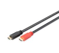 DIGITUS Cavo di collegamento HDMI High Speed, tipo A - con amplificatore di segnale - 30.0 m - Full HD 1080p/60Hz - compatibile con TV/beamer/monitor - contatti placcati oro - nero