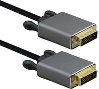 Cavo di collegamento Helos, DVI maschio/maschio, PREMIUM 4K, 5,0 m, nero