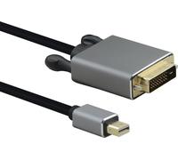 Cavo di collegamento Helos, mini DisplayPort St./DVI St., PREMIUM, 1,0 m, nero NEW