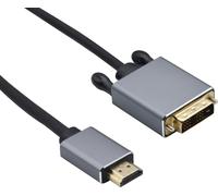 Cavo di collegamento Helos, spina HDMI/spina DVI, PREMIUM 4K, 2,0 m, nero