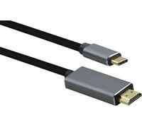 Cavo di collegamento Helos, USB 3.1 Type-C/HDMI St., PREMIUM, 1,8 m, nero