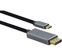 Cavo di collegamento Helos, USB 3.1 Type-C St./DisplayPort St., PREMIUM, 1,8 m, nero