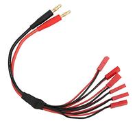 Cavo di collegamento JST Casina di banana da 4 mm flessibile di alta qualità con cavo da 20 cm femmina JST per caricabatterie per droni e batterie rido in silicone rosso nero