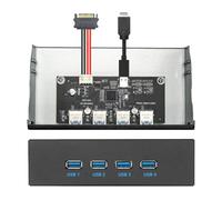 Cavo di collegamento NFHK 10 Gbps USB 3.1 Tipo-A HUB a 4 porte da pannello frontale a scheda madre Tipo-E 10 Gbps per vassoio CD-ROM da 5,25"