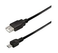 Cavo di collegamento OTG USB tipo A femmina a USB tipo Micro B maschio, 0,30 m