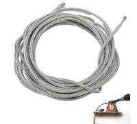 Cavo di collegamento per pickup per chitarra da 3 metri, cavo schermato per chitarra a conduttore singolo, cavo schermato metallico intrecciato da 22 AWG per chitarre elettriche