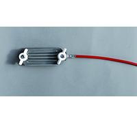 Cavo di collegamento per recinzioni fino a 40 mm, avvitabile, piastra metallica in acciaio inox