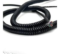 Cavo di collegamento per telefono Cavo telescopico a spirale con cavo a molla nero a 8 nuclei 17AWG, allungabile da 1 a 14 metri(Stretch 2 meters)