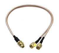 Cavo di collegamento RF a treccia, RG316 SMA a 2 connettori maschio SMA e jack femmina, tipo Y, terminale a crimpare, 4 pollici ~ 10 piedi(Type2-SMA 1F2M,10FT (3M))