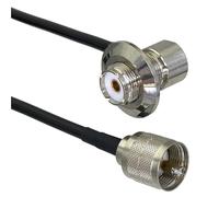 Cavo di collegamento RF coassiale UHF femmina RG58 ad angolo retto a spina maschio PL259 da 6 pollici e 50 m(3FT (1M))