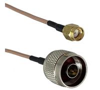 Cavo di collegamento RF dritto RG316 RG58 N a N RP maschio e jack femmina con dado passante, 6 pollici ~ 20 m(RG316 N M to RPSMA M,3FT (1M))
