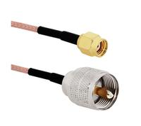 Cavo di collegamento RF dritto RG316 UHF PL259 SO239 a spina maschio SMA femmina jack 6" 8"(RPSMAJ-UHFJ,15CM)