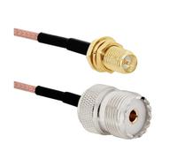 Cavo di collegamento RF dritto RG316 UHF PL259 SO239 a spina maschio SMA femmina jack 6" 8"(RPSMAK-UHFK,20CM)