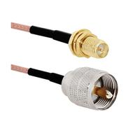 Cavo di collegamento RF dritto RG316 UHF PL259 SO239 a spina maschio SMA femmina jack 6" 8"(RPSMAK-UHFJ,30CM)