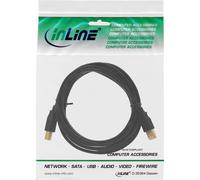 Cavo di collegamento USB InLine A/S-B/S 20 m contatti placcati oro nero (34518S) NEW