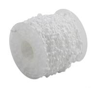 Cavo di collegamento verticale per veneziane con perline, catena di ricambio in plastica bianca, per tende romane, parti di ricambio, 10 m o 20 m (20 m)