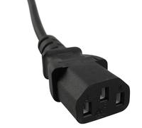 Cavo di compatibilità internazionale con connettore di tipo F a contatto protettivo, conforme allo standard IEC60320-1C13.