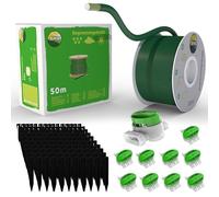 Cavo di confine da 50 m + 150 picchetti + 10 connettori per cavi per robot tosaerba, set di accessori per cavi di ricerca, compatibile con Gardena/Bosch/Husqvarna/Worx/Honda/Robomow