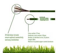 Cavo di confine ISE 100m + 150 punte di terra + 10 connettori per cavi, acces...