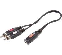 Cavo di connessione audio SpeakA Professional Cinch / Klinke [Società jack plug-1x 2x plug-1 3,5 mm] 1,50 m nero (SP-7870256)