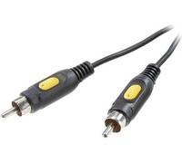 Cavo di connessione video Cinch composito professionale [1x Plug-1x Plug-1x Plug] 5 M Nero (SP-7869856)
