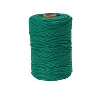 Cavo di cotone in nylon Corda in cotone intrecciato for macramè, 3,0 mm, 100 m, multicolore, for lavori all'uncinetto, cucito e fai da te(Dark Green)