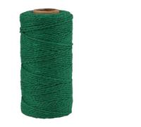 Cavo di cotone in nylon Cordino in cotone macramè multicolore da 2 mm e 100 m(Dark Green)