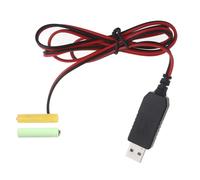 Cavo di eliminazione della batteria fittizia USB 5V a 3V LR03 AAA per telecomando Radio LED Light 1m