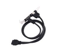 Cavo di Espansione Porta USB 3.1 Posteriore da 0,5 M da 20 Pin A TYPE-C Femmina e Cavo Dati USB 3.0 Femmina con Cornice Sullo Chassis del Computer