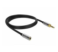 Cavo di estensione audio Delock 3,5 mm maschio a 3,5 mm femmina 1 m nero/grigio