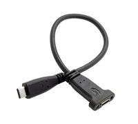 CY USB-C USB 3.1 tipo C maschio a femmina cavo di estensione di dati con montaggio a pannello foro della vite